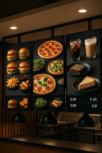 المنيو على الشاشات الذكية - منيو إلكتروني