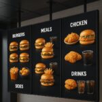 شاشات منيو المطاعم تجربة عرض حديثة وتجربة تفاعلية جذابة
