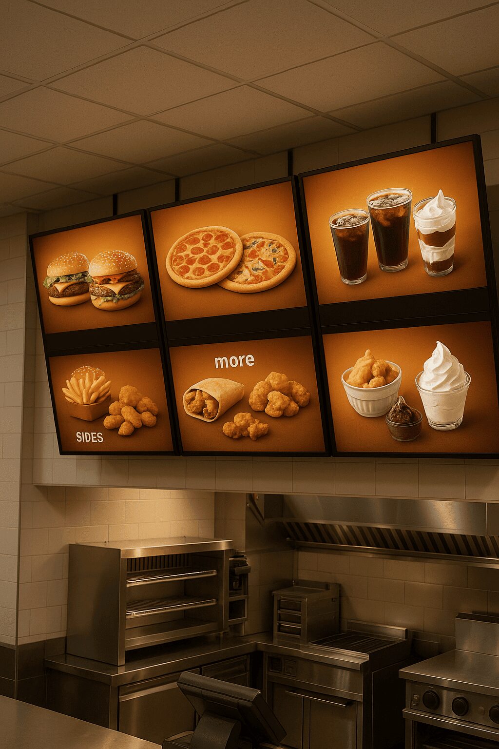 شاشات منيو داخلية للمطاعم الحل الحديث لجذب العملاء - منيو